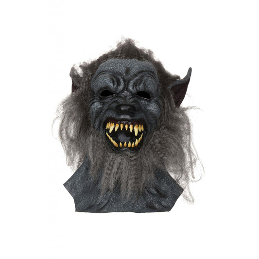 Wolf Mask Grey Hair Rubber Masks Unisex 1