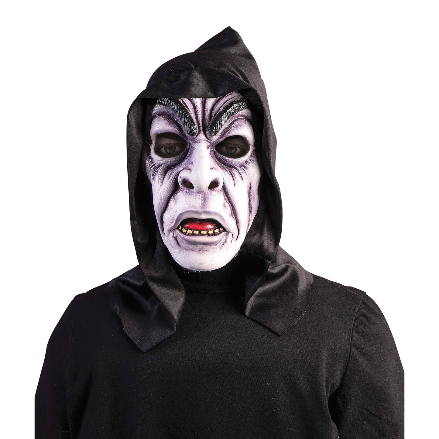 Hooded Zombie Ghoul Mask Rubber Masks Male 1