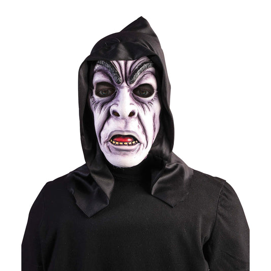 Hooded Zombie Ghoul Mask Rubber Masks Male 1