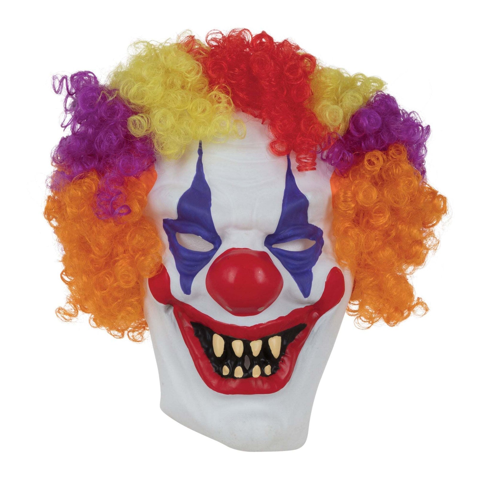 Clown Mask With Hair Rubber Masks Unisex 1