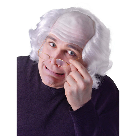 Mens Old Man Wig White Hair Wigs Male Halloween Costume 1