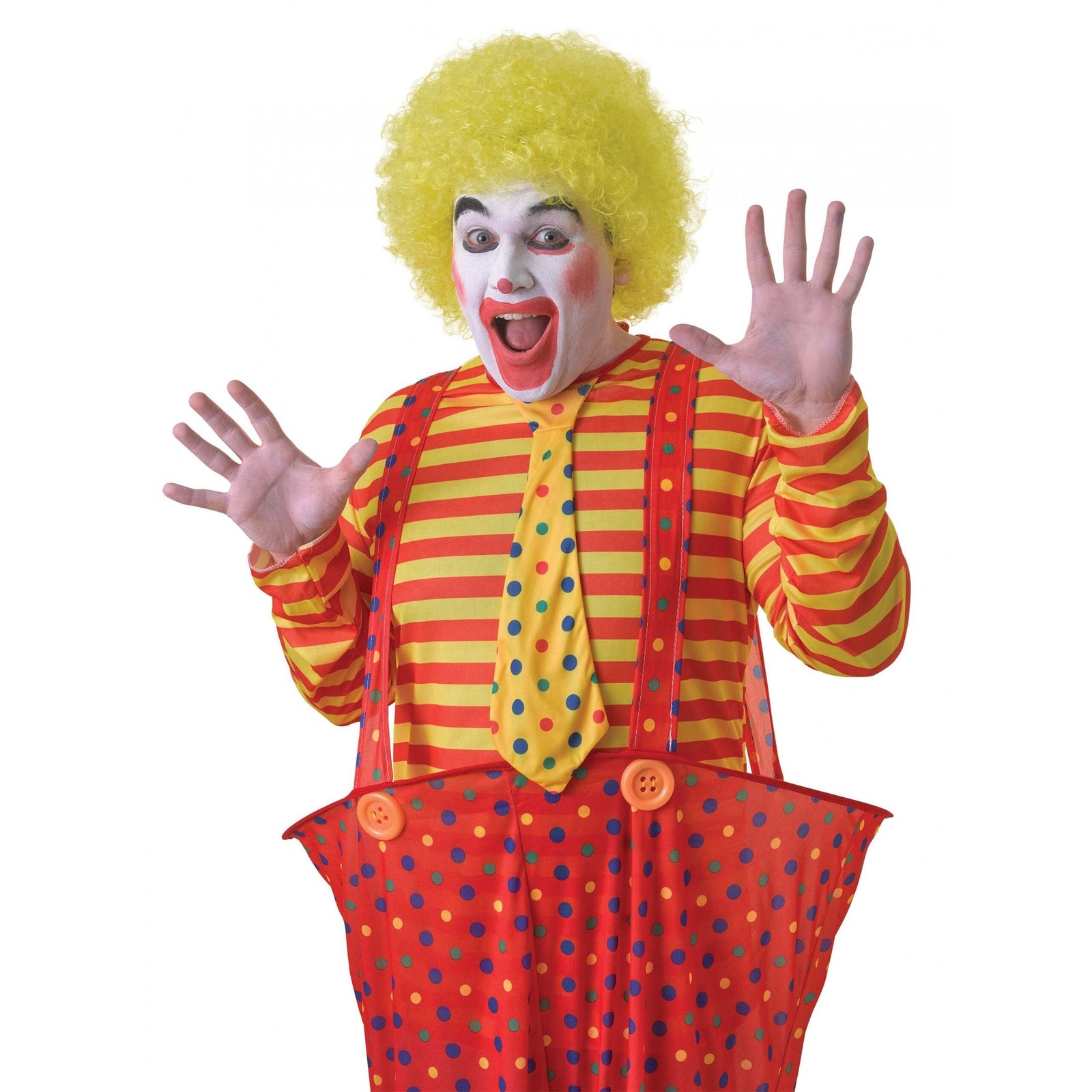 Pop Wig Yellow Clown Curly Hair 1