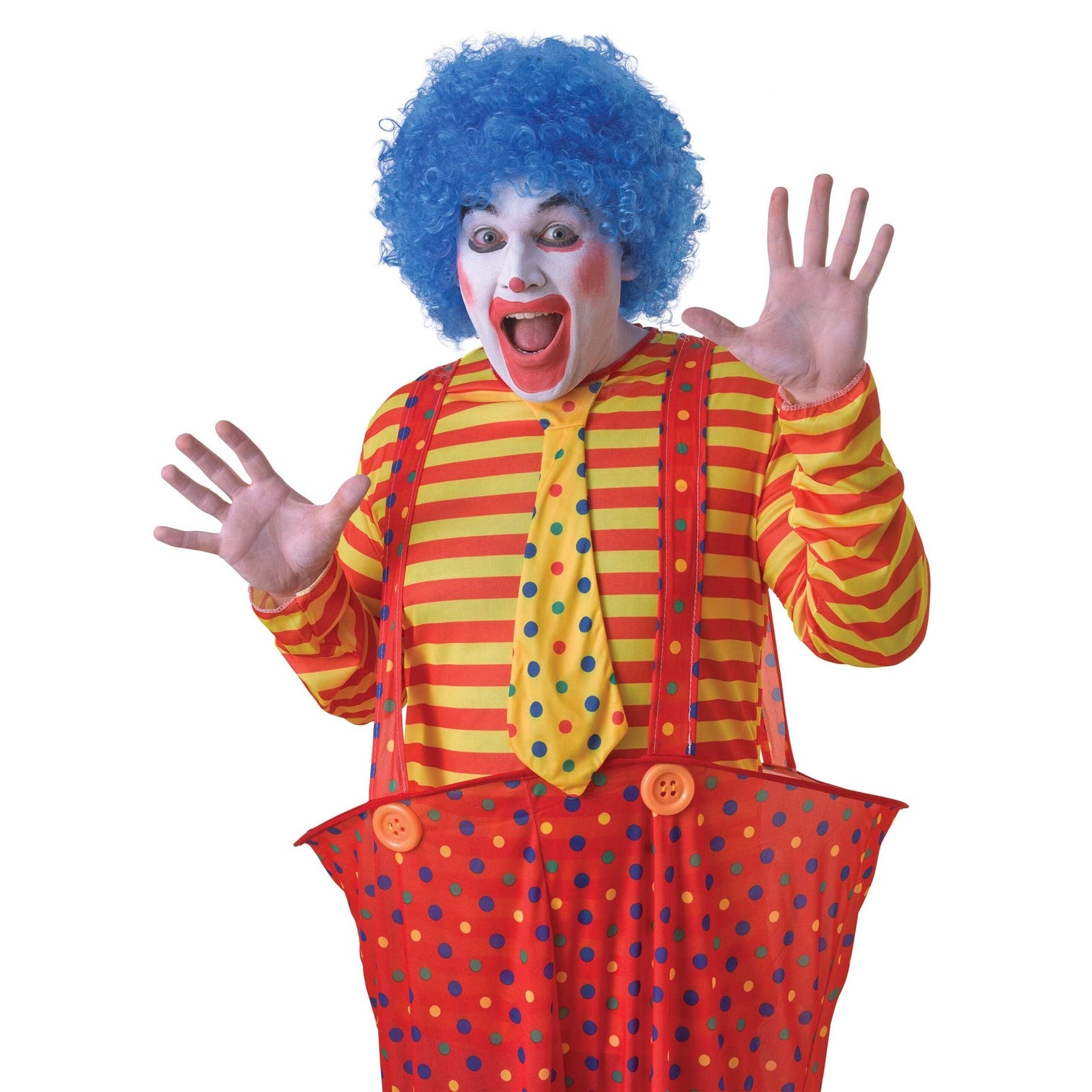 Pop Wig Blue Clown Curly Hair 1