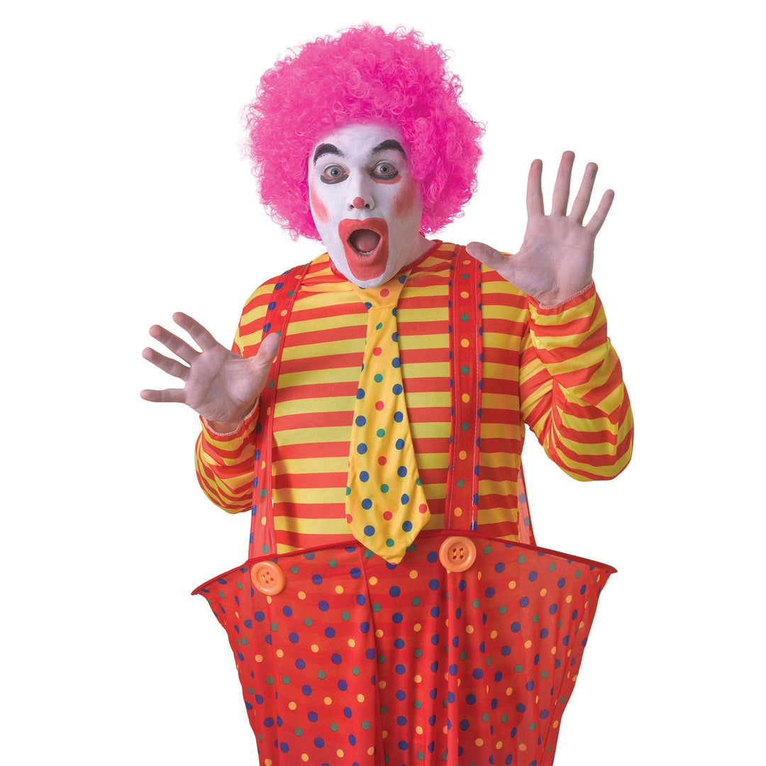 Pop Wig Pink Clown Curly Hair 1
