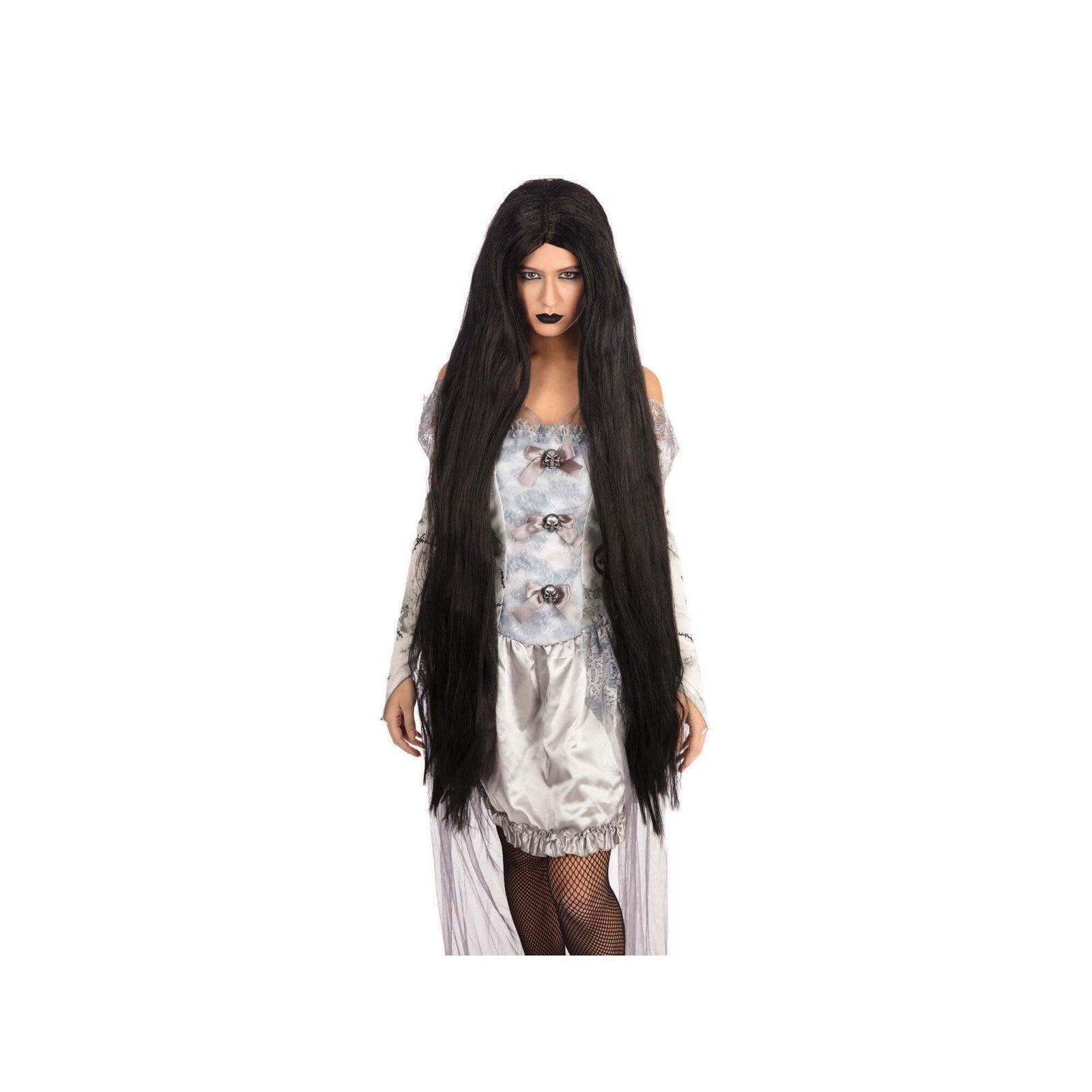 Black Wig Womens 40 Inch Long The Ring 1
