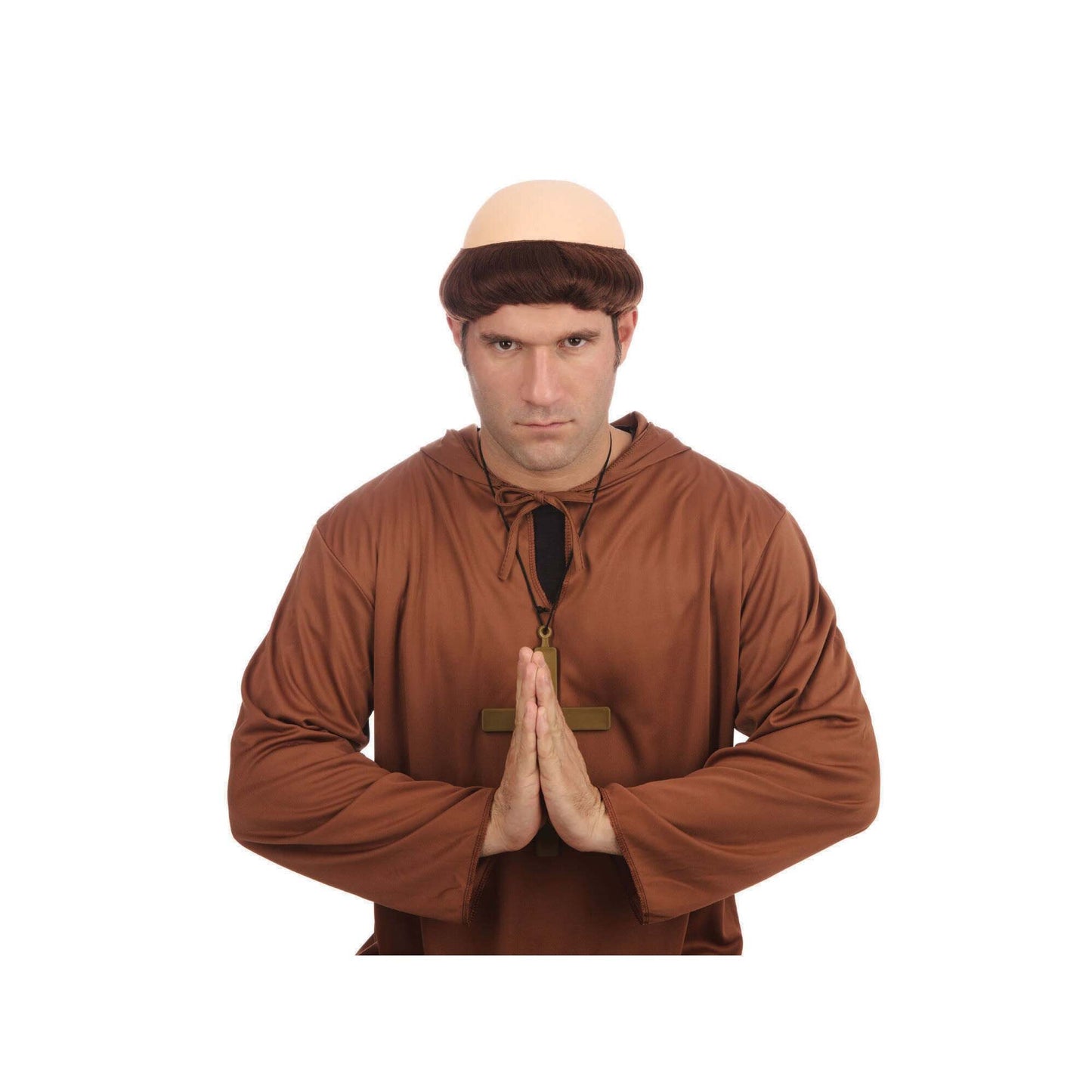 Friar Tuck Bald Headpiece Monk Wig with Short Hair 1