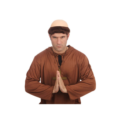 Friar Tuck Bald Headpiece Monk Wig with Short Hair 1