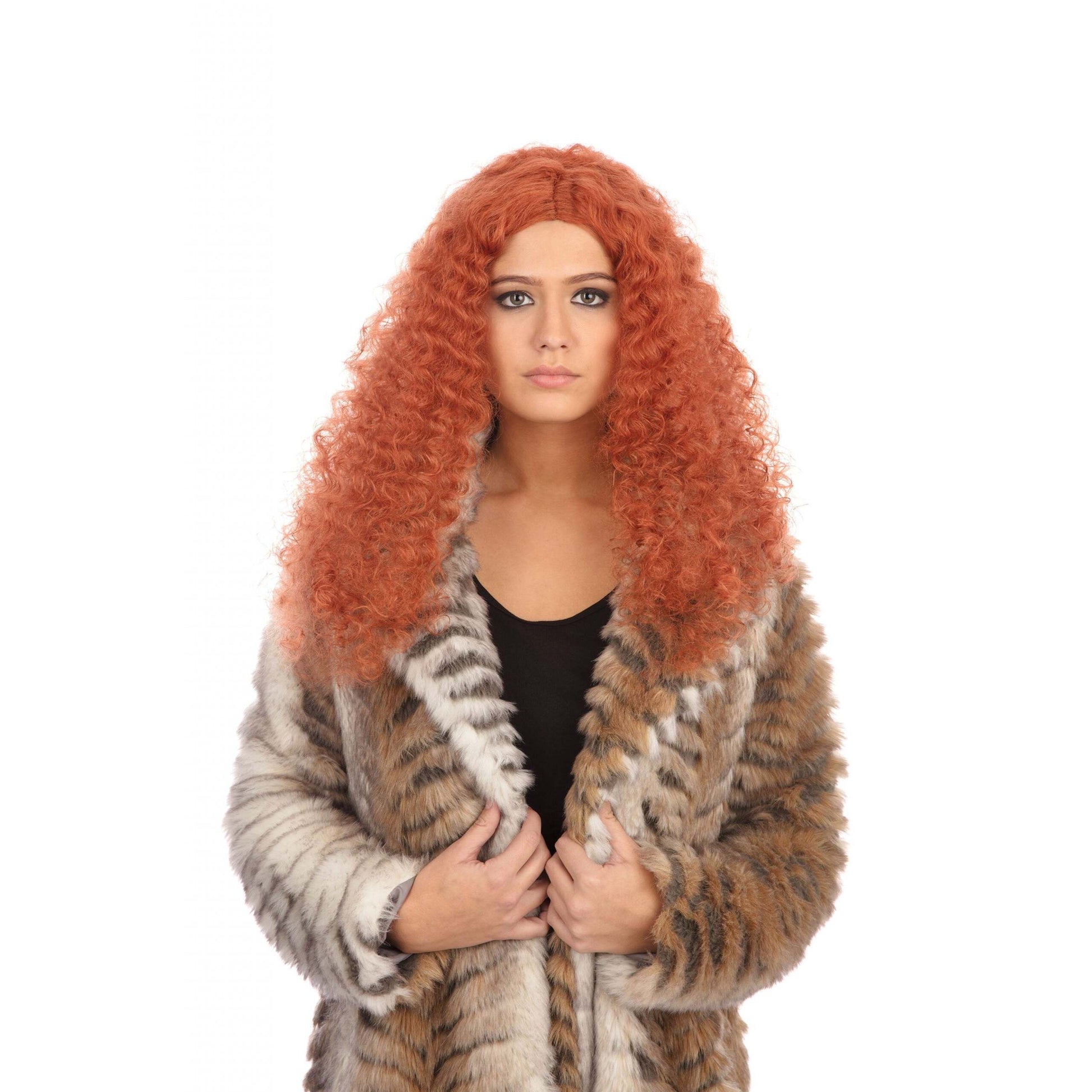 Frizzy Wig Long Auburn Hair 1