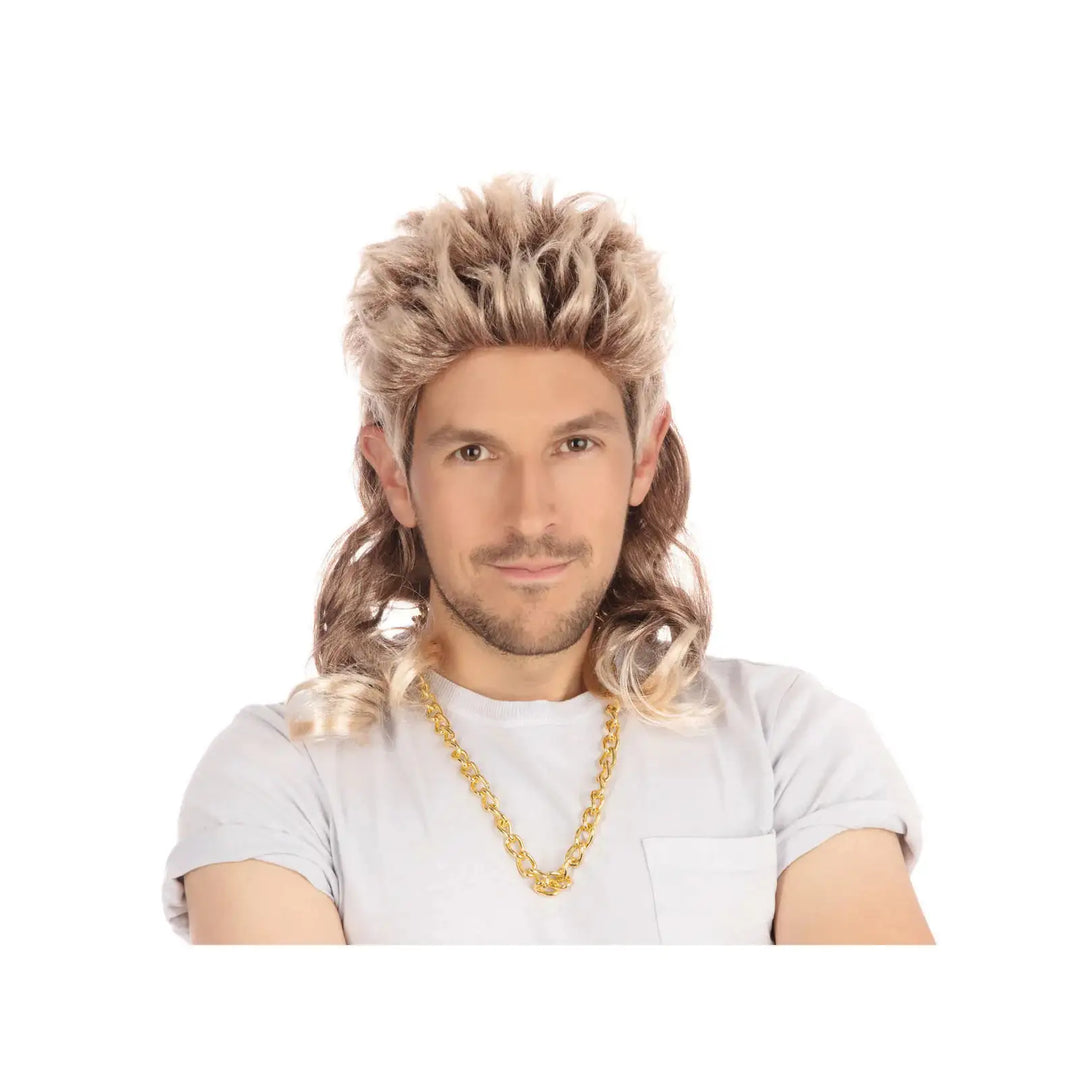 Mullet Wig 2 Tone Blonde 1980s Hair 1