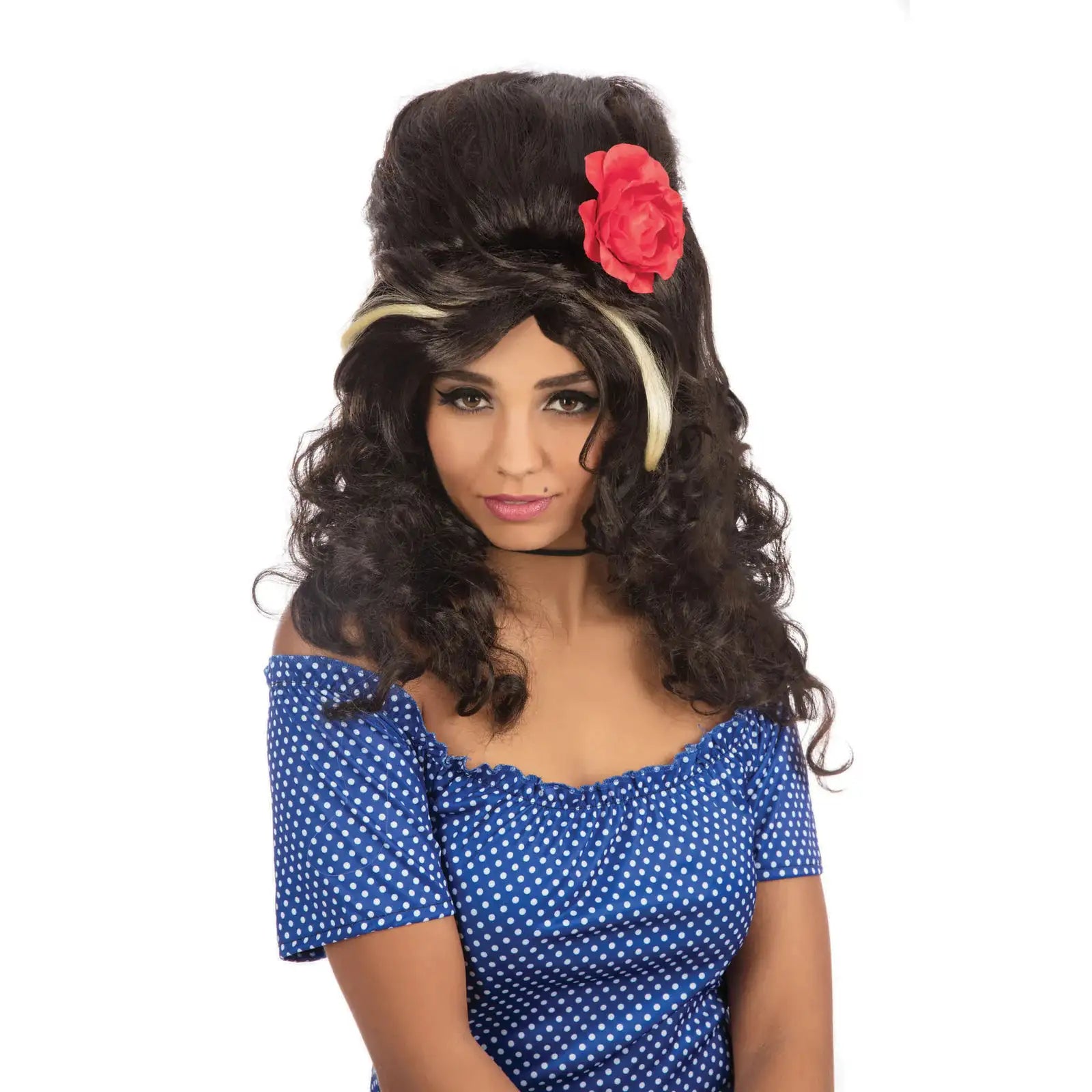 Amy Winehouse Wig Rehab Black Beehive Hairstyle 1