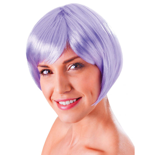 Womens Flirty Flick Lilac Wigs Female Halloween Costume 1