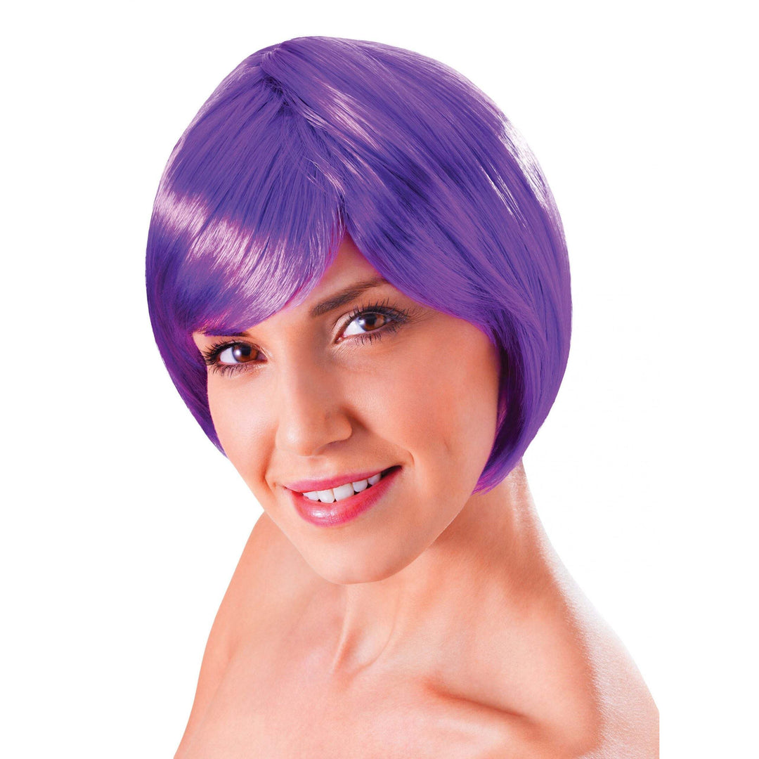 Flirty Flick Neon Purple Wig for Women 1
