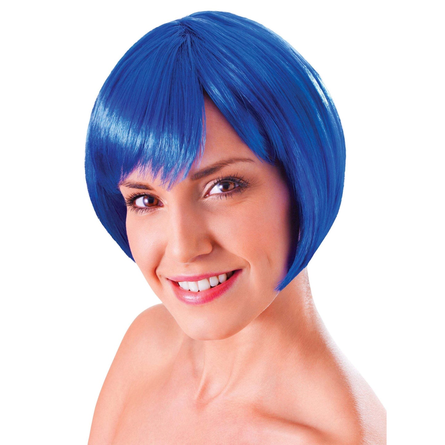 Womens Flirty Flick Blue Wigs Female Halloween Costume 1
