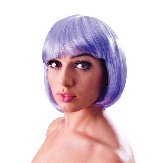 Womens Elegant Bob Lilac Wigs Female Halloween Costume 1