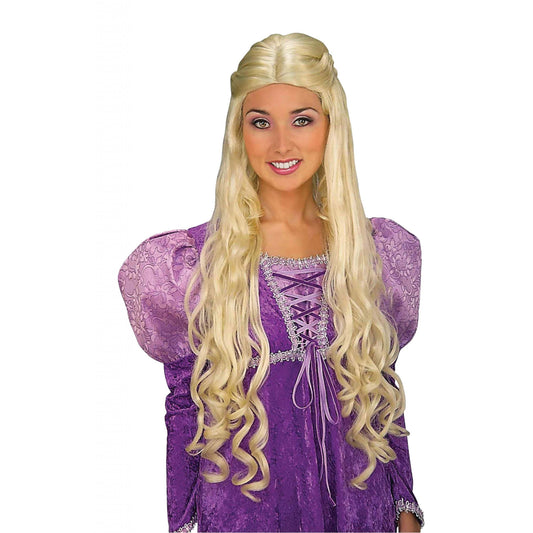 Womens Guinevere Blonde Wigs Female Halloween Costume 1