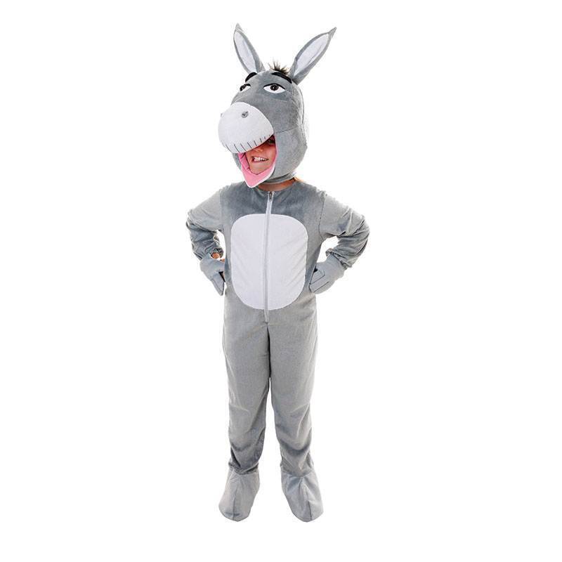 Donkey Big Head Childrens Costume Grey Mascot 1