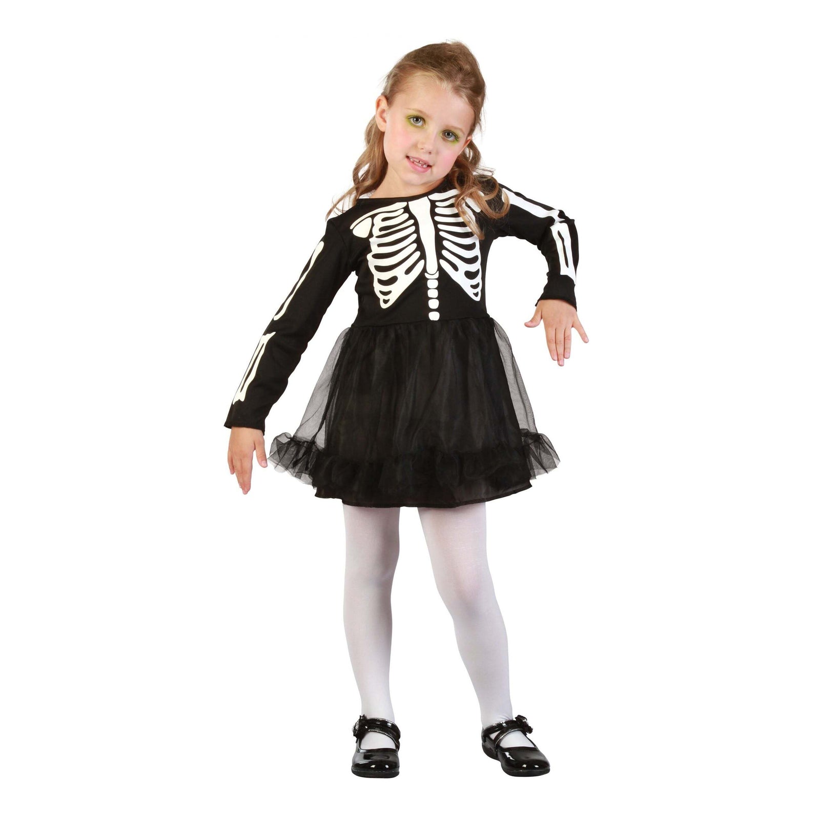 Girls Skeleton Girl Toddler Childrens Costume Female Halloween 1