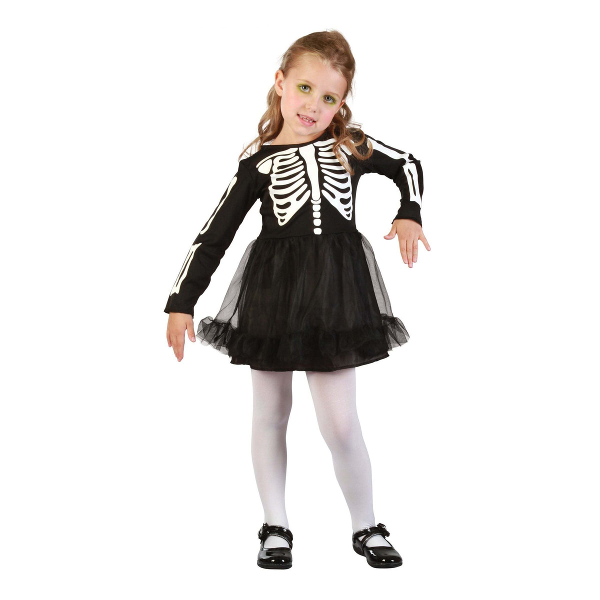 Girls Skeleton Girl Toddler Childrens Costume Female Halloween 1