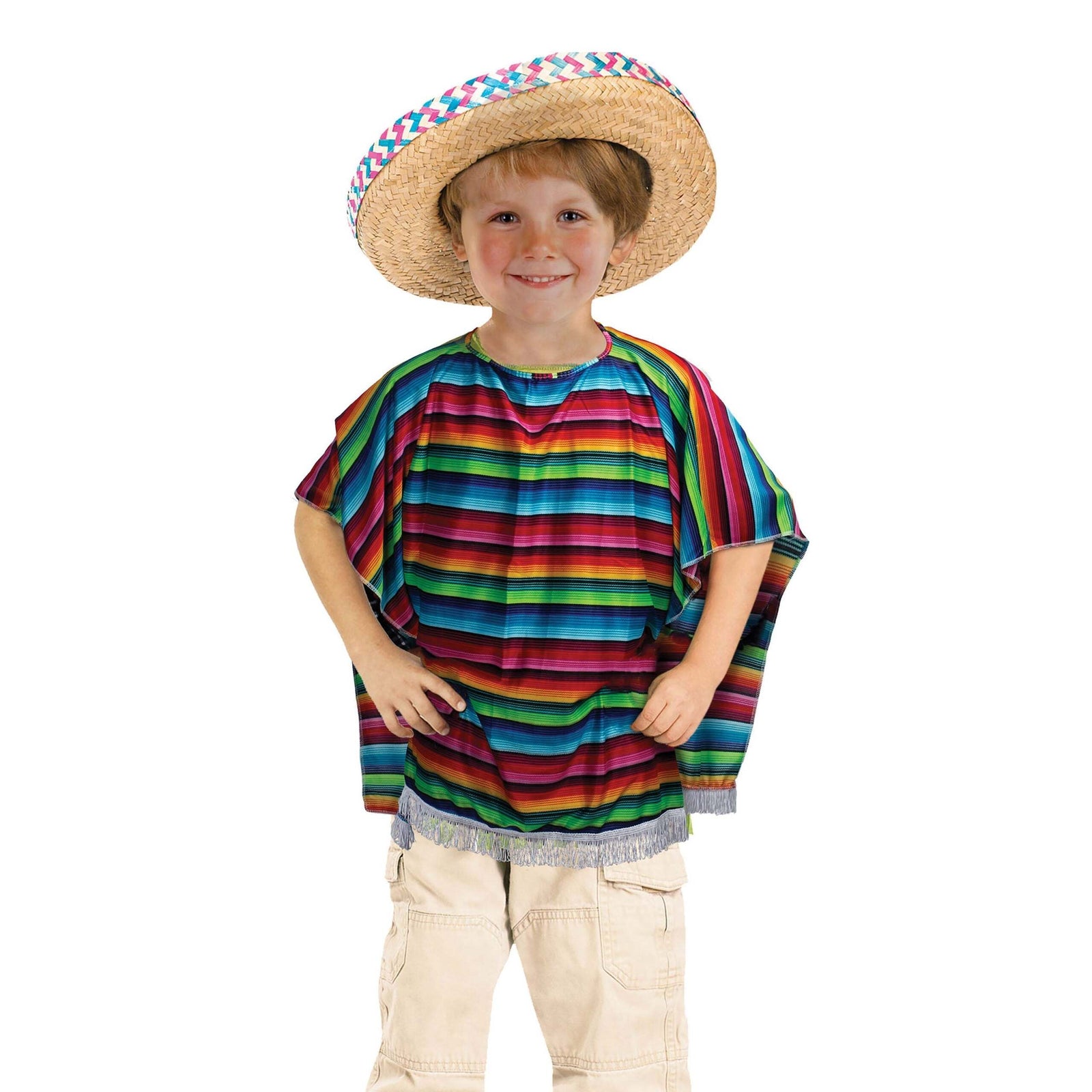 Mexican Poncho Childrens Costume 1