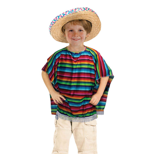 Mexican Poncho Childrens Costume 1