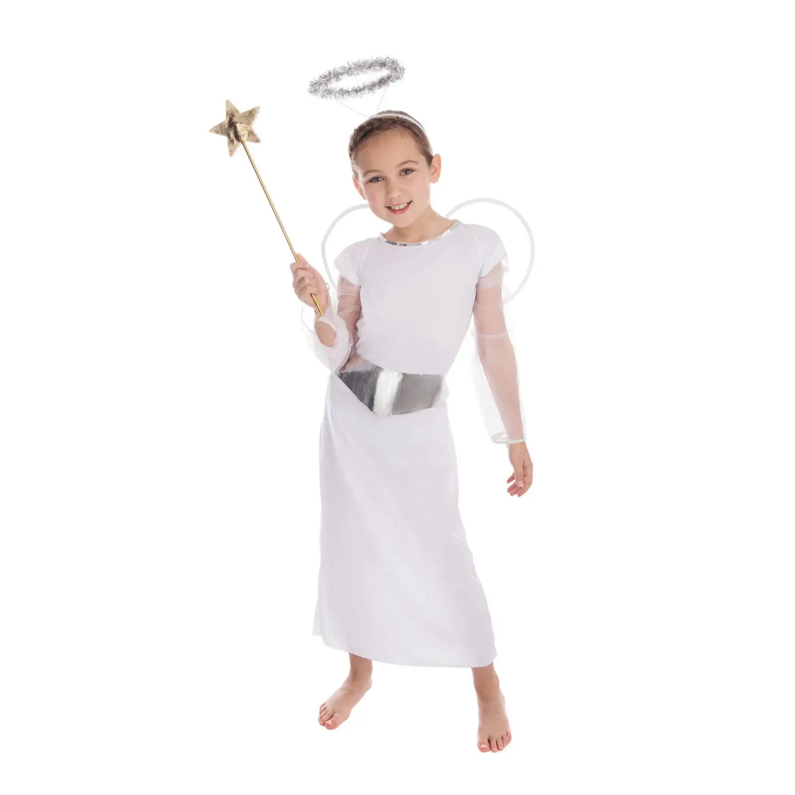 Angel Girls Costume White Angel Dress with Belt 1