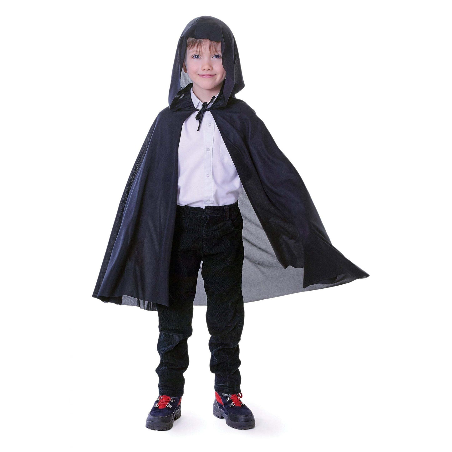 Hooded Cape Black Childrens Costume Unisex 1