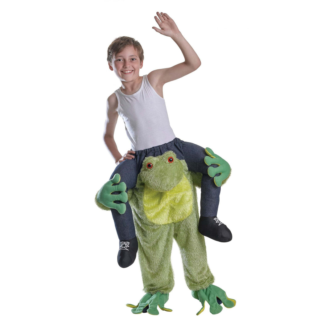 Piggy Back Frog Costume for Kids Fun Ride On Outfit 1