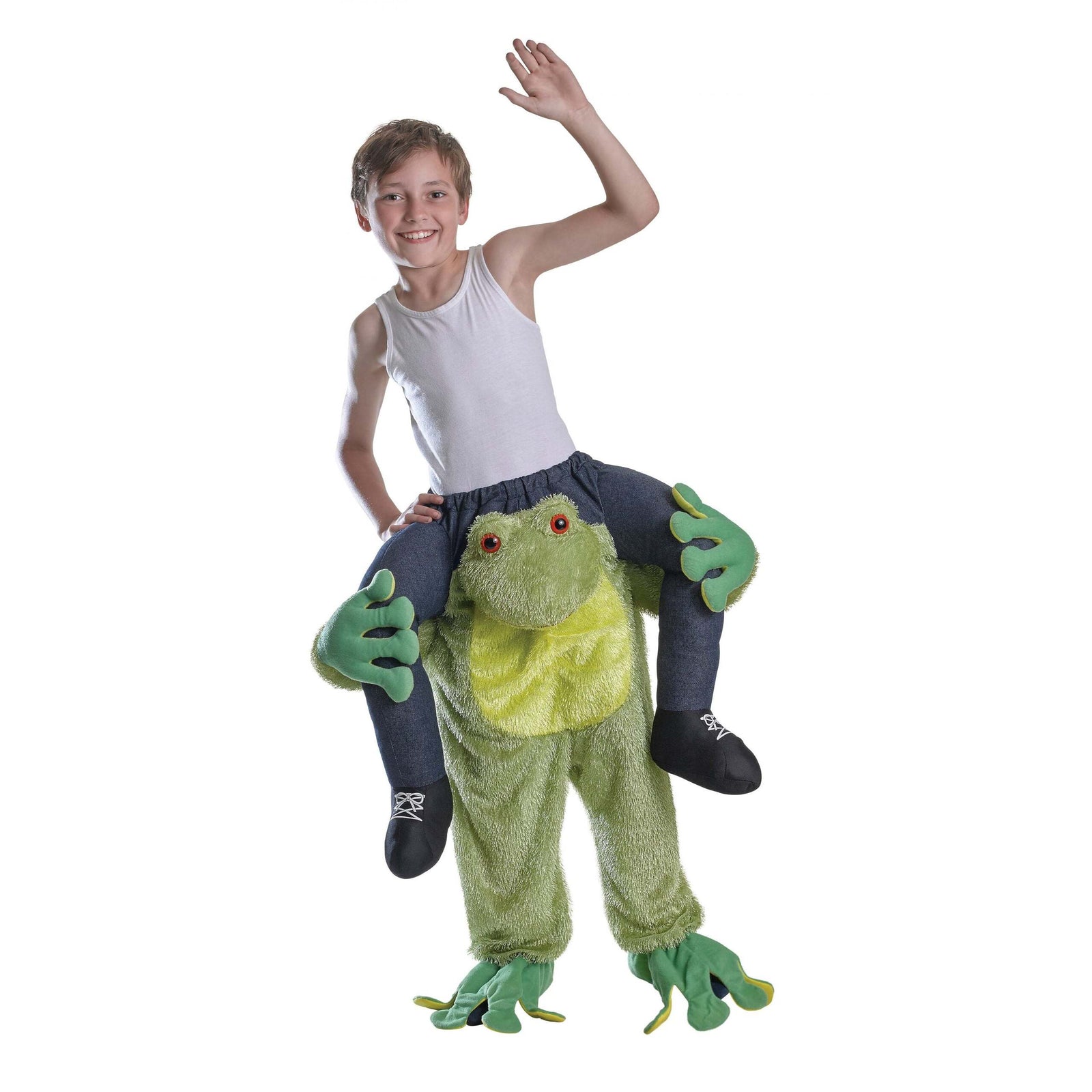 Piggy Back Frog Costume for Kids Fun Ride On Outfit 1