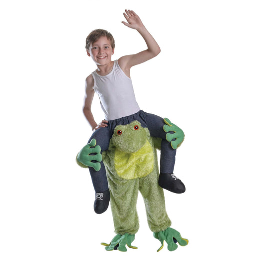 Piggy Back Frog Costume for Kids Fun Ride On Outfit 1