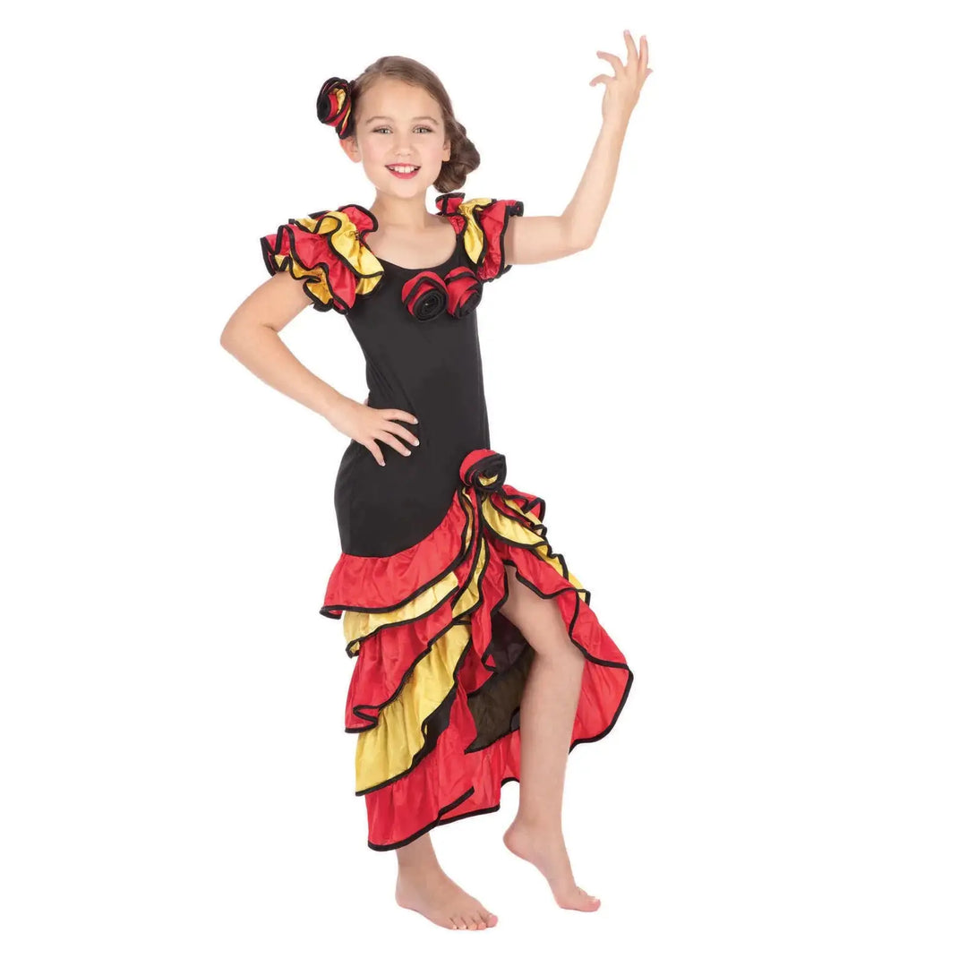 Rumba Girl Costume Vibrant Fiesta Girls Dress 1