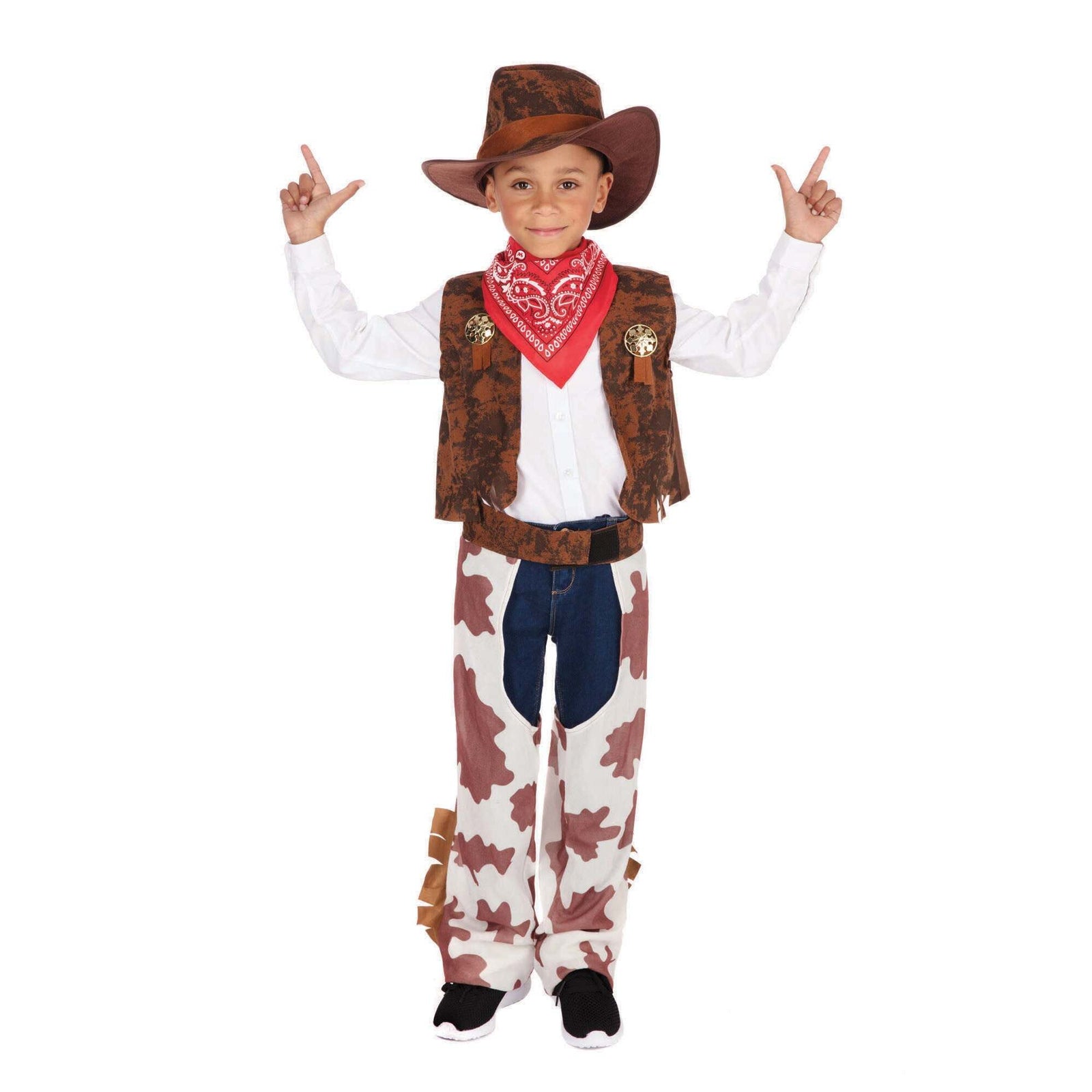 Cowboy Cow Print Childrens Costume 1