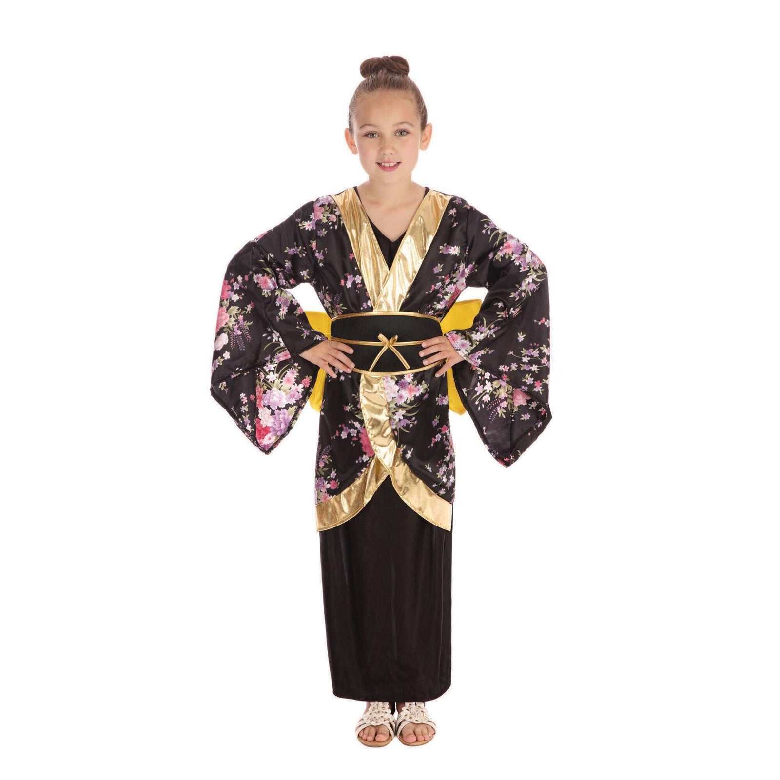 Geisha Girl Costume Black Komodo Oriental Dress 1