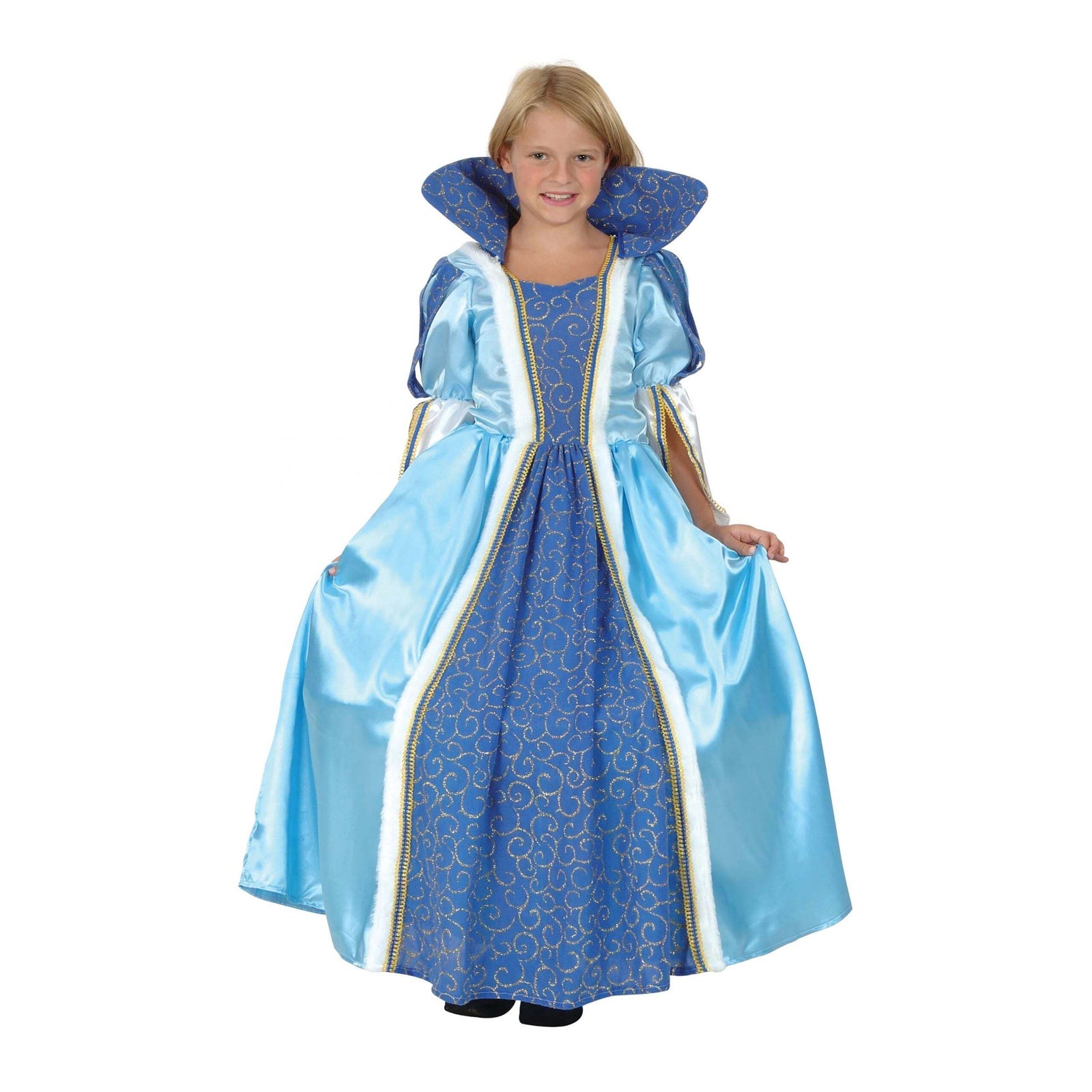 Girls Blue Princess Medium Childrens Costume Female 7- 9 Years Halloween 1