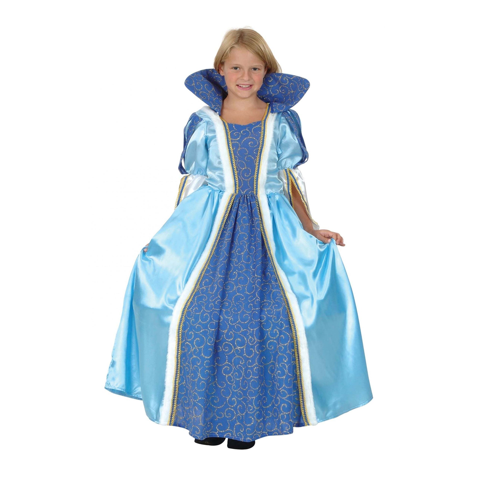 Girls Blue Princess Medium Childrens Costume Female 7- 9 Years Halloween 1