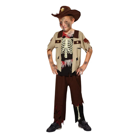 Skeleton Sheriff Costume Boys Rick Grimes 1