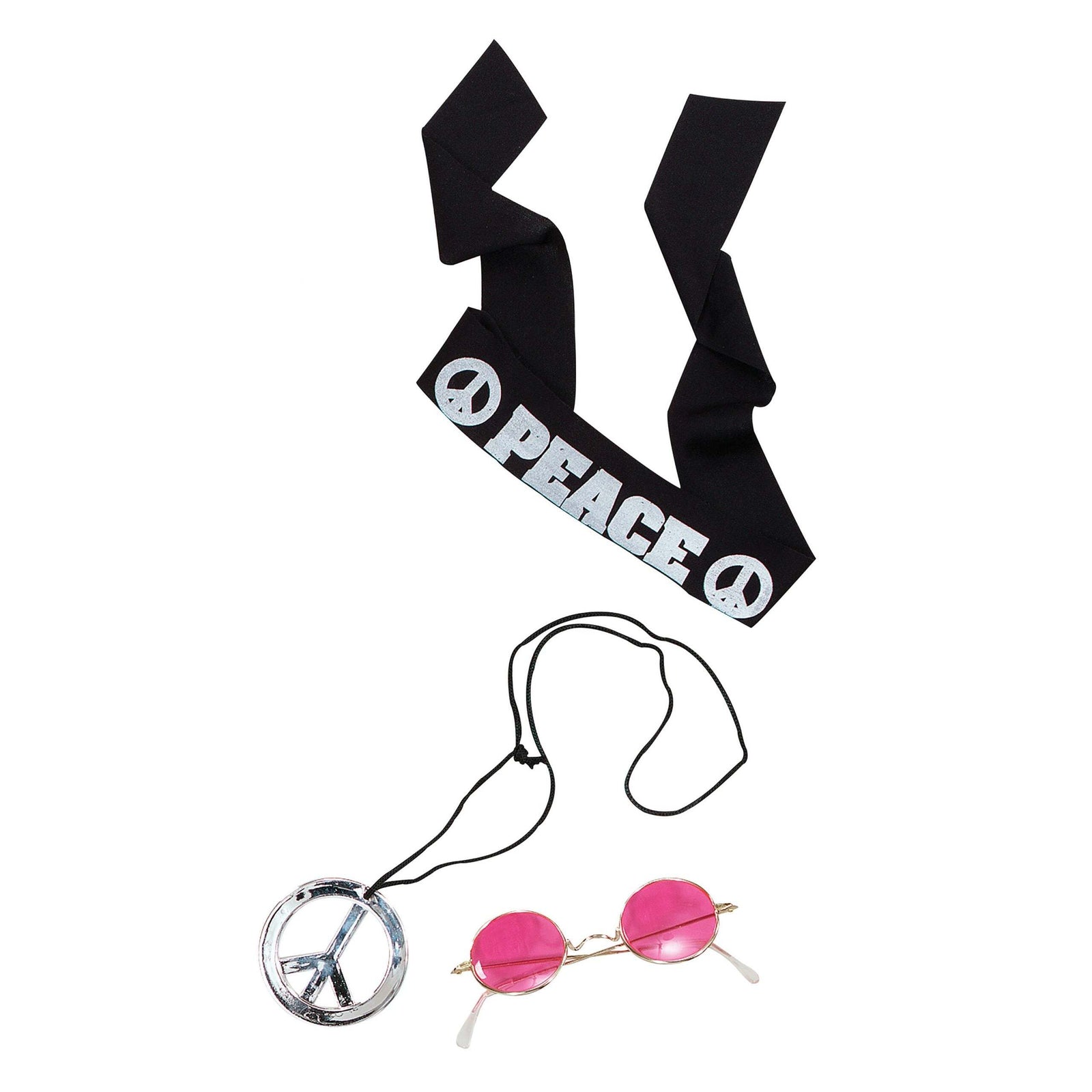Hippy Kit Instant Disguise Peace Headband Set 1