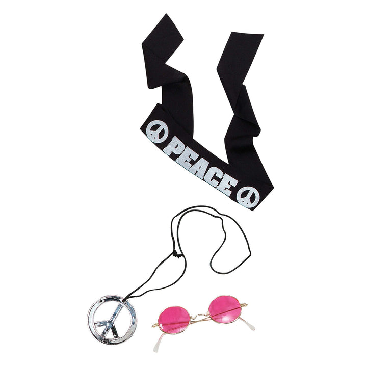 Hippy Kit Instant Disguise Peace Headband Set 1