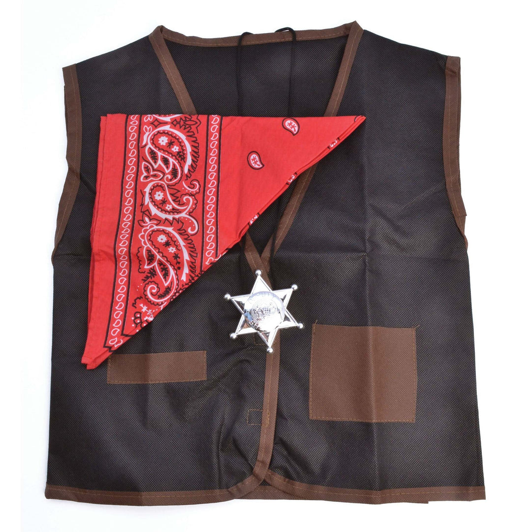 Cowboy Set Waistcoat Bandana Instant Disguises Unisex 1