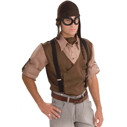 Steampunk Aviator Kit Brown Hat Googles 1