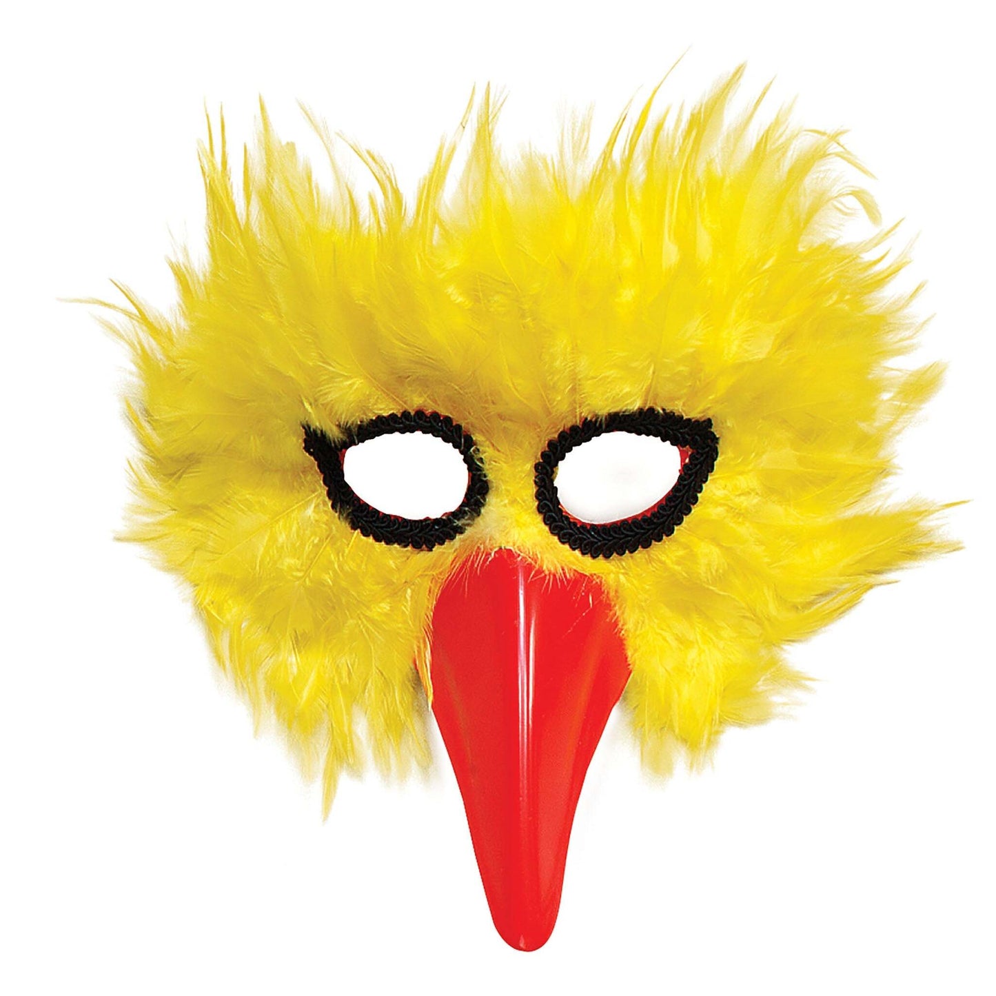 Bird Feather Eye Mask Yellow Masks Unisex 1
