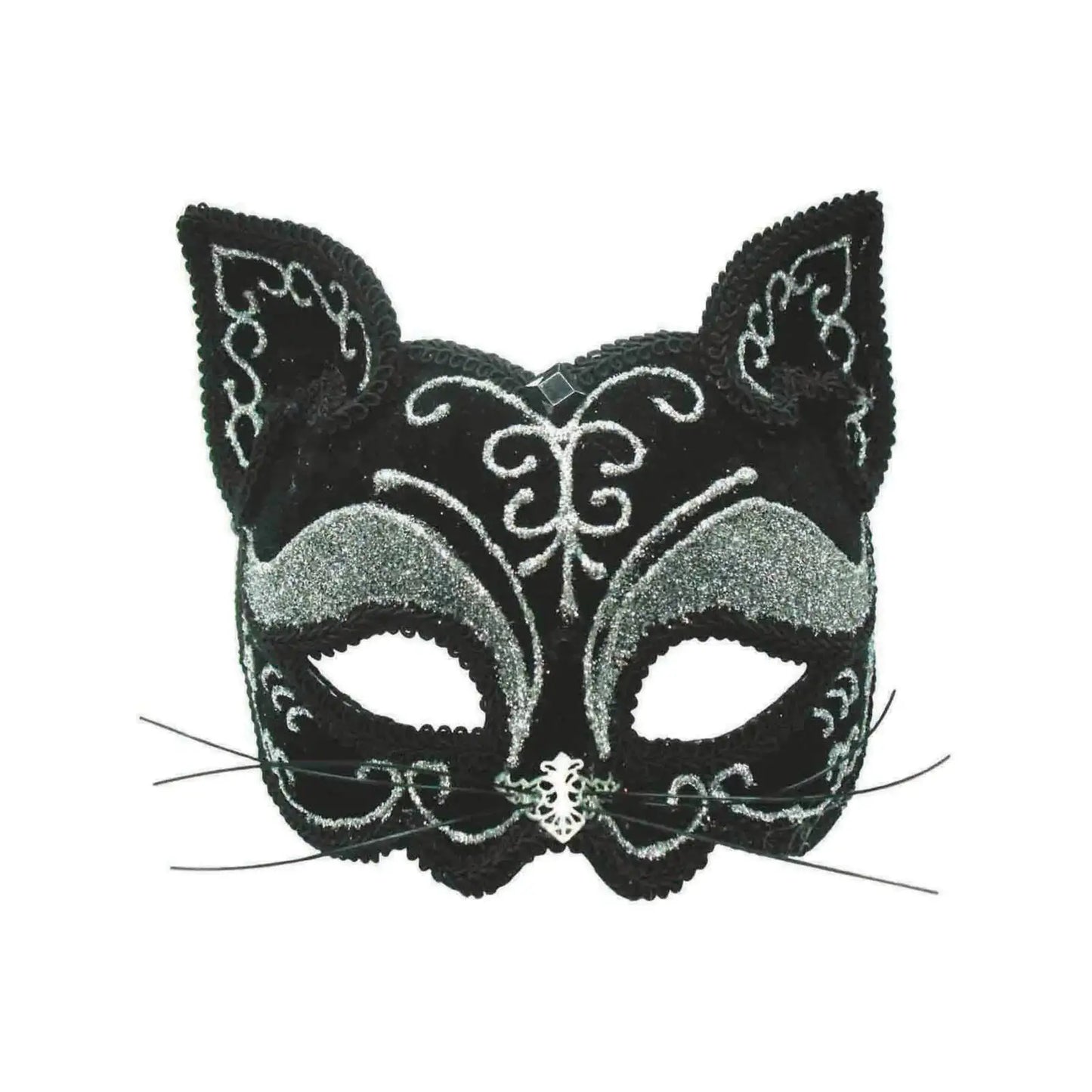 Black Cat Mask Decorative Masquerade Feline 1