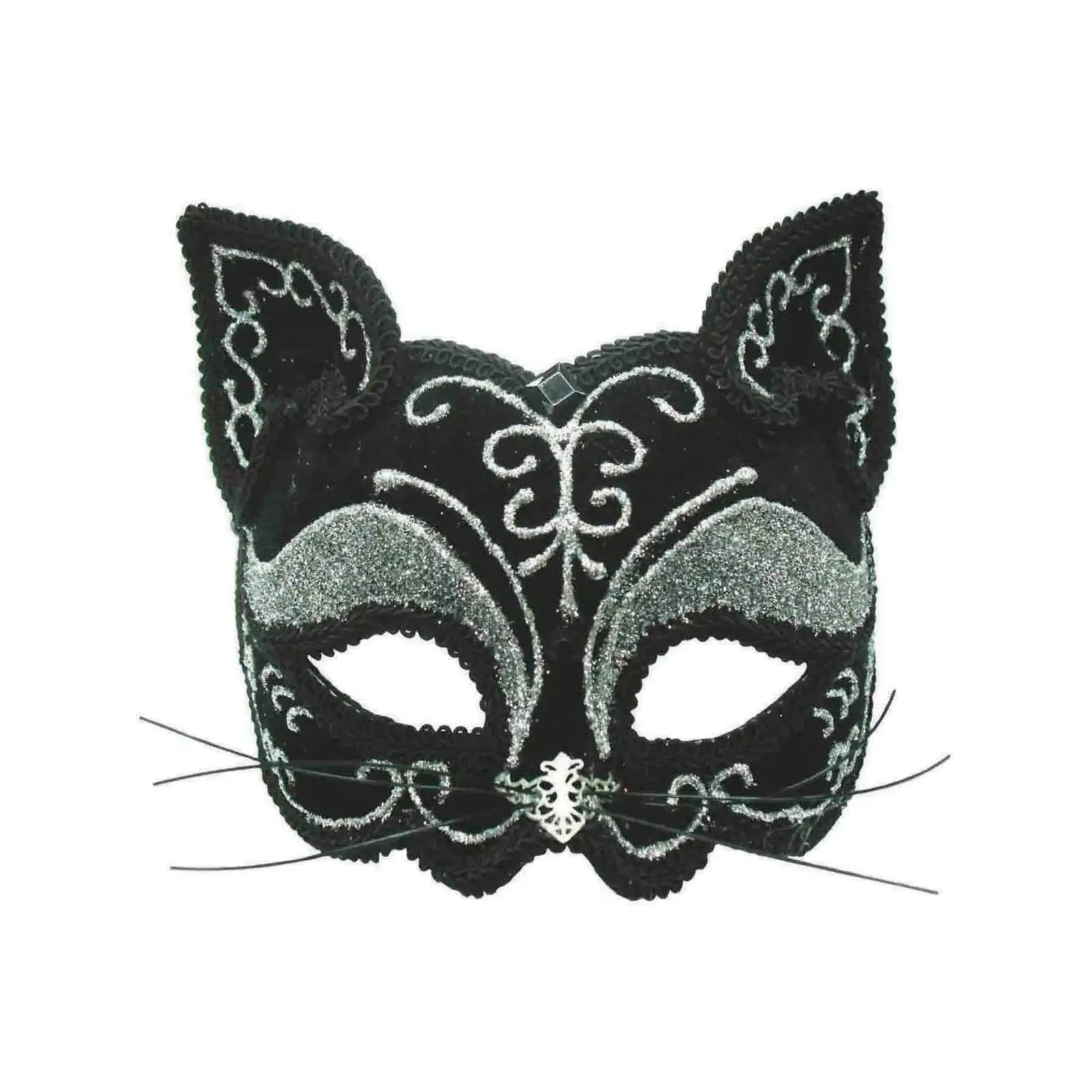 Black Cat Mask Decorative Masquerade Feline 1