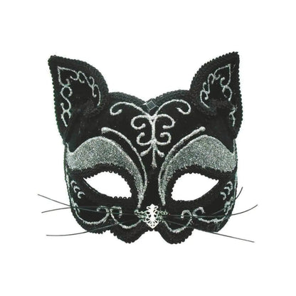 Black Cat Mask Decorative Masquerade Feline 1