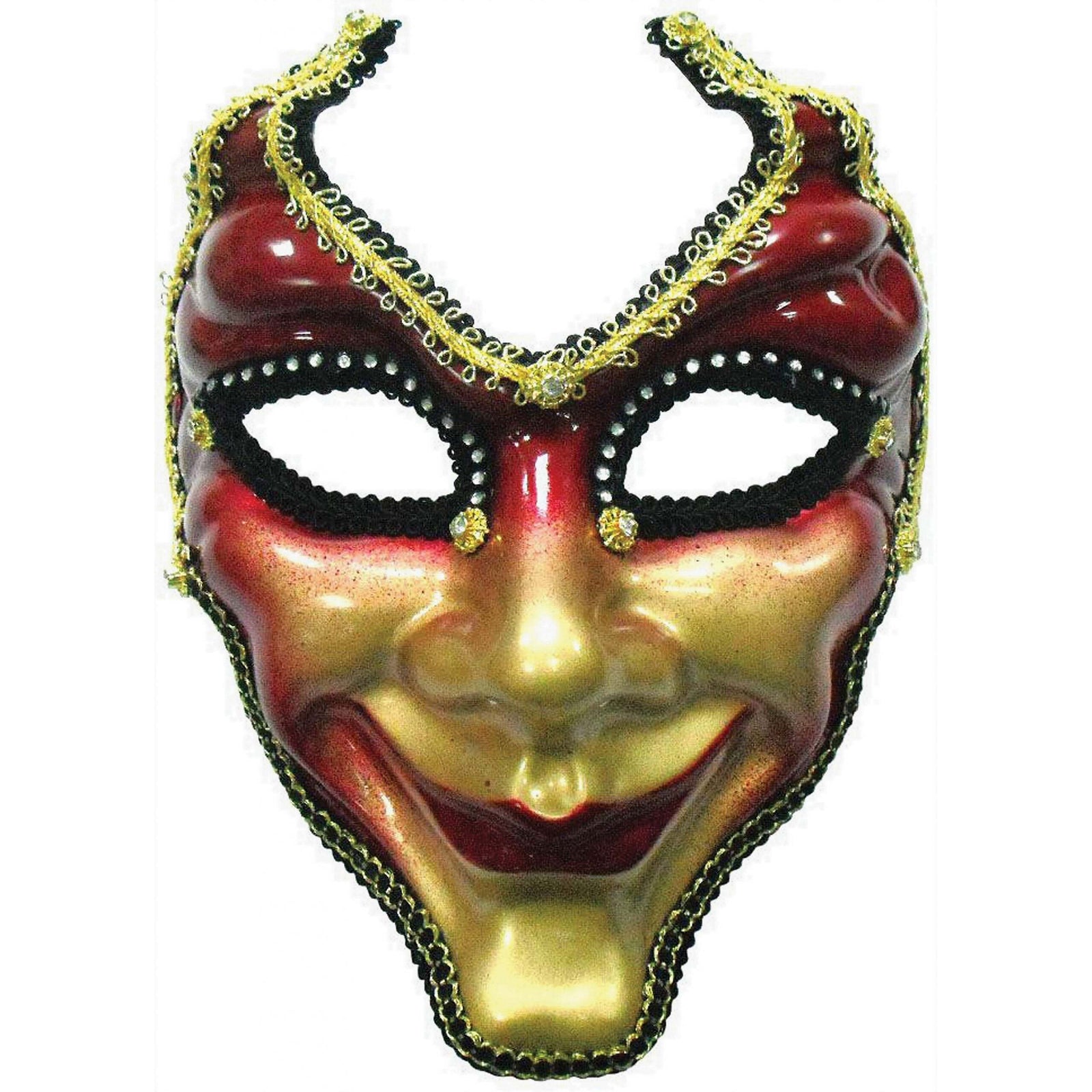 Full Face Mask Red Gold Eye Masks Unisex 1