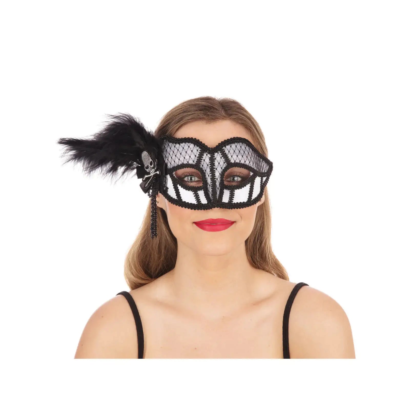 Black White Skull & Cross Bones Mask Pirate Eyemask 1