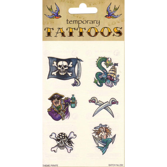 Tattoos Theme Pirate 6 Card General Jokes Unisex Per 1