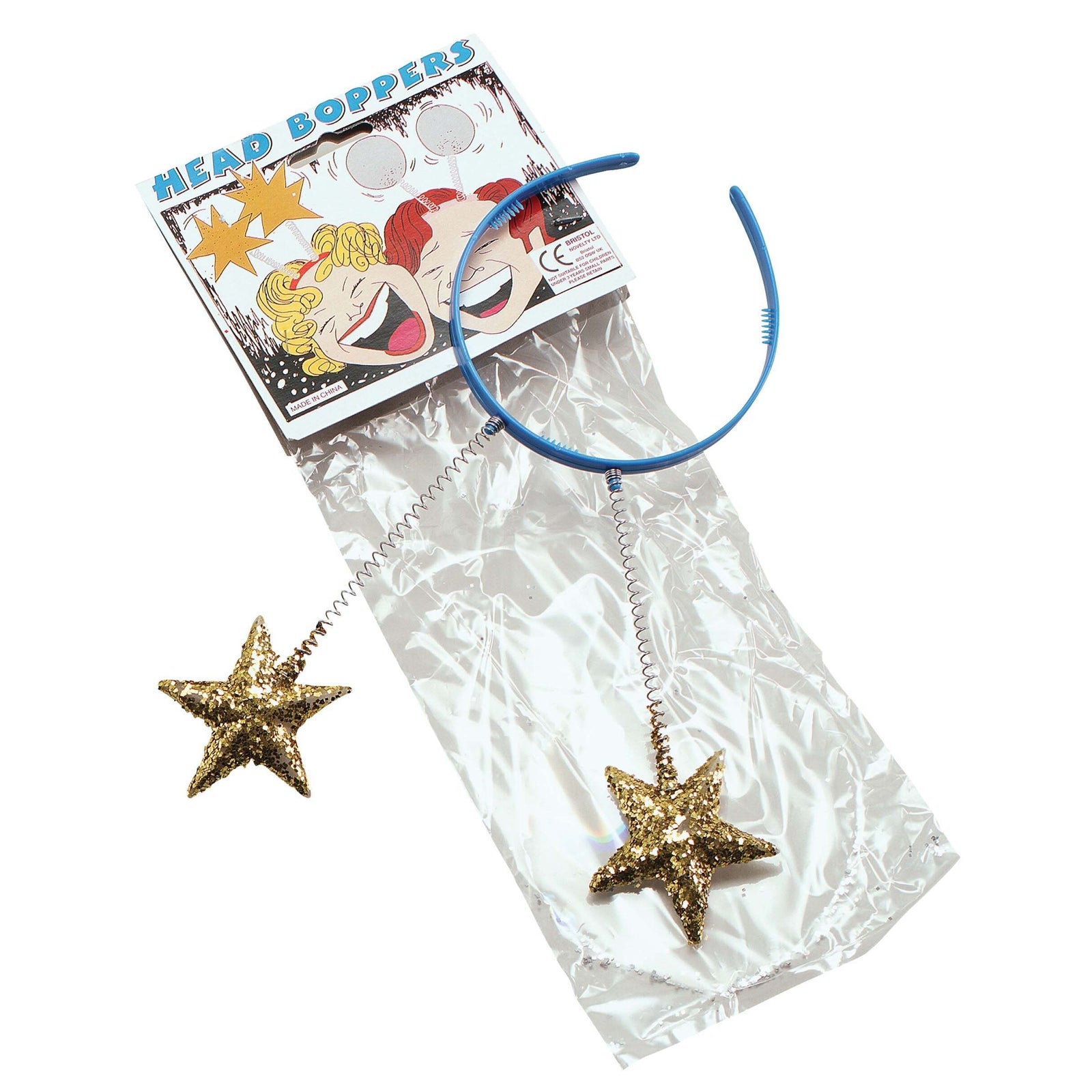 Head Boppers Gold Stars Glitter Pack of 12 1