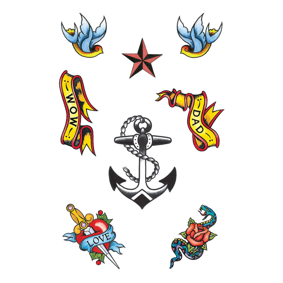 Sailor Theme Tattoos General Jokes Unisex 10 Cards 1