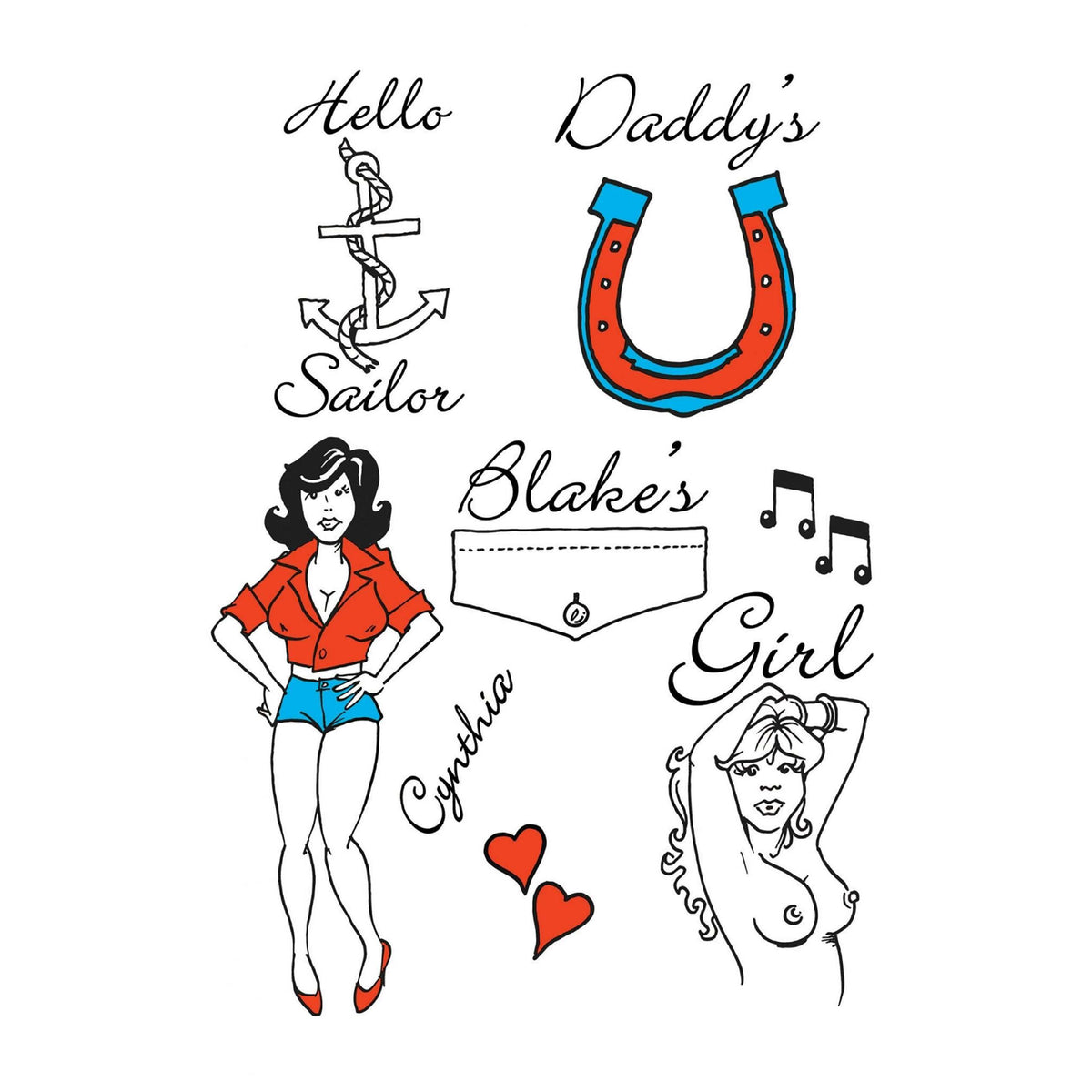 Amy Winehouse Theme Tattoos General Jokes Unisex 10 Cards 1