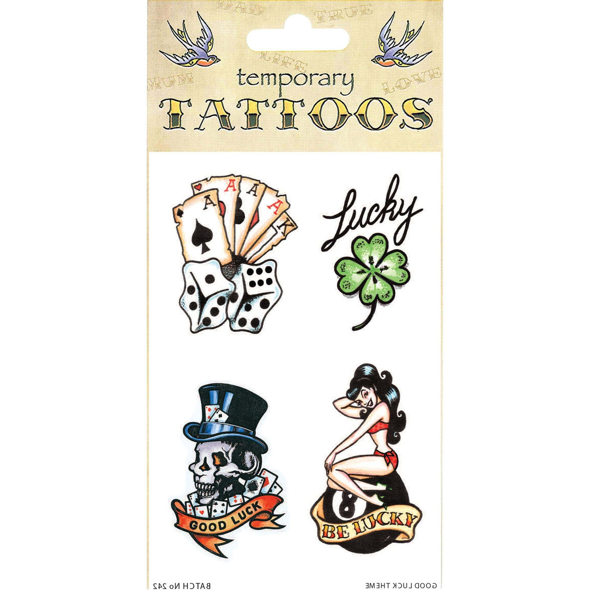 Tattoos Good Luck Theme General Jokes Unisex 1